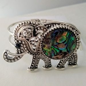 Elephant Abalone Cuff Bracelet